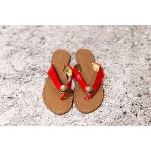 Apt. 9 Red and Gold Sandals, Size 9